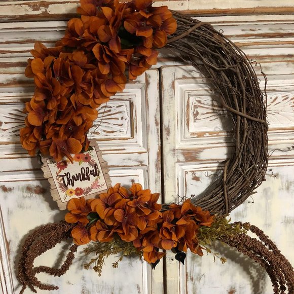 Hydrangea Wreath|Fall Wreath|Farmhouse Decor - Picture 4 of 5